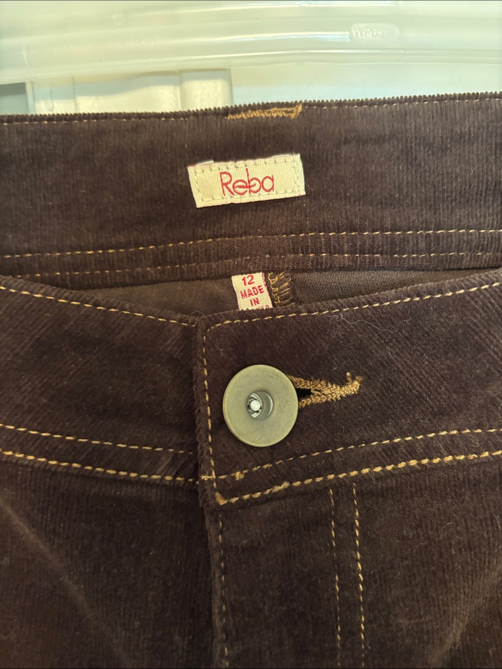 Reba Women's Boot Cut Corduroy Pants in Dark Brown